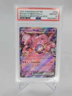 2025 Pokemon PSA 10 Team Rocket’s Mewtwo ex #205 Black Star Promo GEM MINT SVP E - Image 1