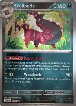 Scolipede (Master Ball Pattern) 056/086 Uncommon SV: Black Bolt Pokemon NM - Image 1