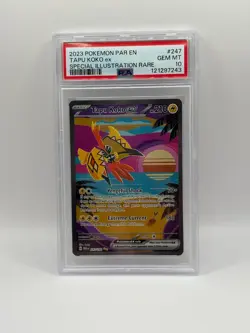 2023 POKEMON PAR EN-PARADOX RIFT SPECIAL ILLUSTRATION RARE TAPU KOKO EX PSA 10 - Image 1