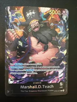 Marshall.D.Teach OP09-081 ONE PIECE Tcg Card Game NM BLACK Leader - Image 1