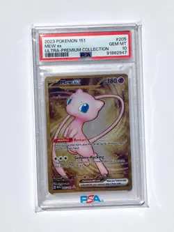2023 Pokemon Mew ex 151 UPC Gold Metal Promo Card #205/165, PSA 10, Ships Free - Image 1
