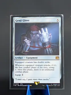 Magic: The Gathering Genji Glove FFV-0258 Rare Artifact Equipment Card - Image 1