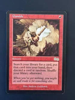 Gamble - Urza's Saga - Magic the Gathering MTG -NM/LP - Image 1
