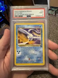 Pokemon PSA 9 ARTICUNO #22 BLACK STAR PROMO NON HOLO - MINT - Image 1