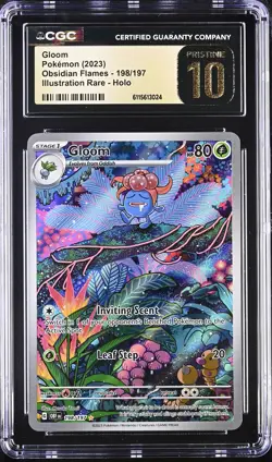 CGC 10 - GLOOM - 198/197 OBSIDIAN FLAMES ILLUSTRATION RARE HOLO POKEMON - Image 1