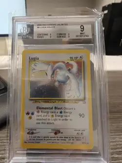 2000 POKEMON NEO GENESIS UNLIMITED HOLO #9 LUGIA BGS 9 - Image 1