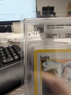 2000 POKEMON NEO GENESIS UNLIMITED HOLO #9 LUGIA BGS 9 - Image 2