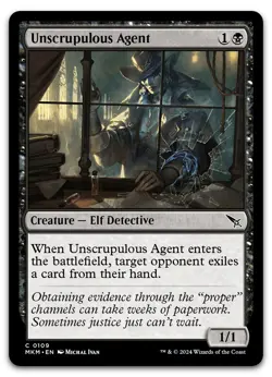 Unscrupulous Agent #109 (NM) Murders Karlov Manor MKM Magic MTG - Image 1