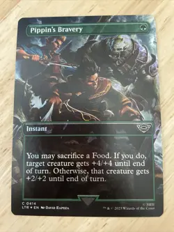 MTG Pippin's Bravery #0414 Borderless FOIL LTR Common NM/M - Image 1