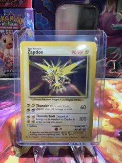 Pokemon TCG Zapdos Base Set Holo Rare 16/102 Basic 90 HP Wizards 1999 - Image 1