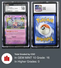 Pokemon MR. MIME 122/165 - SCARLET & VIOLET 151 ENGLISH CGC 10 - Image 3
