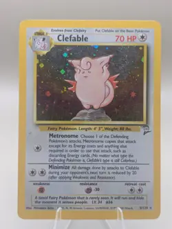 Pokemon TCG Clefable Base Set 2 5/130 Holo Unlimited Holo Rare - Image 1