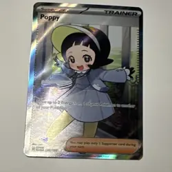 Pokemon Poppy Ultra Rare Full Art Holo 220/197 SV03 Obsidian Flames Card 2023 - Image 1