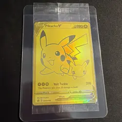 Pokemon TCG Gold Pikachu V 25th Anniversary PROMO SWSH145 Celebrations NM - Image 1