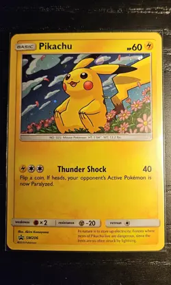 Pikachu - SM206 - Black Star Holo Rare Promo - Pokemon Card - NM - Image 1