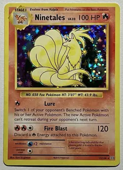 Ninetales 15/108 (MP) Holo Rare XY Series: Evolutions 2016 Pokemon Card TCG - Image 1
