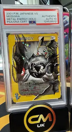 2001 POKEMON JPN VS MODUWA METAL ENERGY HOLO PSA DNA AUTHENTIC AUTO 10 PIKACHU - Image 3
