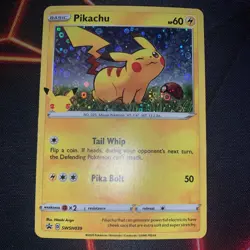 Pikachu SWSH039 25th Anniversary Holo Promo Pokemon Card - Image 1