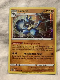 Pokemon TCG Lucario Sword & Shield: Brilliant Stars 079/172 Holo Holo Rare - Image 1