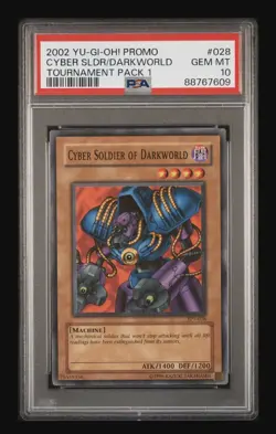 Yugioh 2002 Cyber Soldier Of Darkworld TP1-028 PSA 10 - Image 1