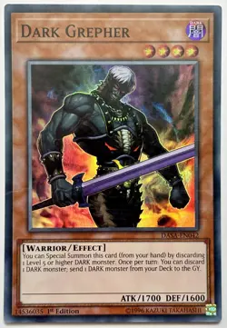 DASA-EN042 Dark Grepher - Super Rare 1st Edition Moderately Played YuGiOh Card - Image 1