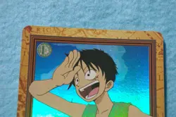 One Piece Luffy Hyper Battle Rare Card Game Carddass C01 damaged ② - Image 2