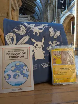 Pokemon x Natural History Museum Jumbo Promo Card Ecology Book Tote Bundle - Image 1