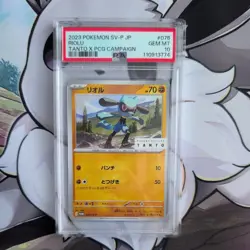 PSA 10 GEM MINT RIOLU 076/SV-P Tanto PROMO Pokemon Card Japanese - Image 1