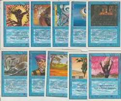 Lot 10 cards UNLIMITED Steal Artifact Thoughtlace MAGIC MTG ENGLISH 1993 EX-NM - Image 1