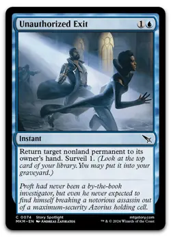 Unauthorized Exit #74 (NM) Murders Karlov Manor MKM Magic MTG - Image 1