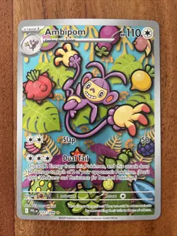 Pokemon TCG Ambipom 107/094 Phantasmal Flames Illustration Rare NM Card - Image 1
