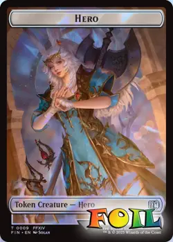Hero (0009) // Bird (0017) Double-Sided Token 9 / 17 MTG FINAL FANTASY NP Foil - Image 1