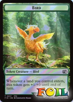Hero (0009) // Bird (0017) Double-Sided Token 9 / 17 MTG FINAL FANTASY NP Foil - Image 2