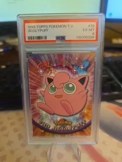 1999 Jigglypuff Topps Tv Pokemon #39 PSA 6 - Image 1