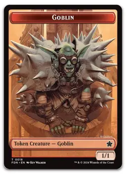 Goblin // Insect Doubled-Sided Token #18 // 21 (NM) Foundations FDN Magic MTG - Image 1