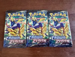 Pokemon Crown Zenith Sealed Booster Packs *Set Of 3 - Image 1