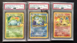 Pokemon 25th Celebrations Set Big 3 Charizard Blastoise Venusaur PSA 10 - Image 1