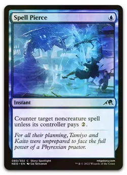 Spell Pierce #80 (Foil) (NM) Kamigawa Neon Dynasty NEO Magic MTG - Image 1