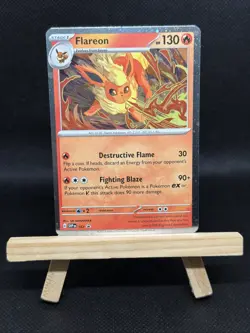 🌀SWIRL🌀 Flareon Pokemon Scarlet & Violet SVP 167 Cosmos Holo Black Star Promo - Image 1