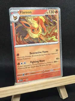 🌀SWIRL🌀 Flareon Pokemon Scarlet & Violet SVP 167 Cosmos Holo Black Star Promo - Image 2