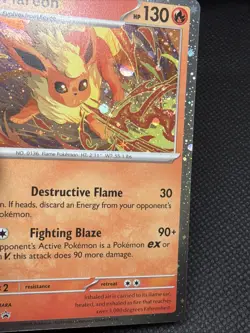 🌀SWIRL🌀 Flareon Pokemon Scarlet & Violet SVP 167 Cosmos Holo Black Star Promo - Image 3