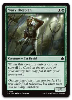 Wary Thespian #235 (NM) Foundations FDN Magic MTG - Image 1