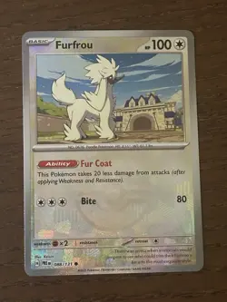 Prismatic Evolutions Furfrou 088/131 Common Masterball Reverse Holo NM/M - Image 1