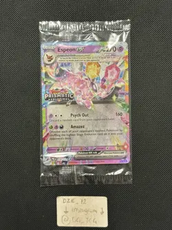 SEALED Stamped Promo Pokemon Prismatic Evolutions - Espeon Ex - 034/131 - MINT - Image 1