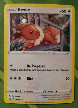 Eevee SWSH175 Cosmos Holo Sword & Shield Black Star Promo Pokemon LP - Image 1