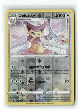 Delcatty 142/189 Rare Darkness Ablaze Pokemon Reverse Holo Near Mint - Image 1