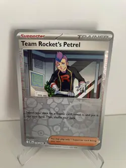 Pokemon TCG * Destined Rivals 176/182 Team Rocket's Petrel U * REVERSE HOLO * NM - Image 1