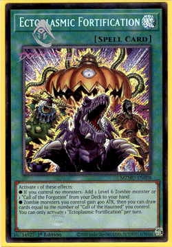 Yugioh! Ectoplasmic Fortification MZMU-EN008 (SCR) 1st Ed - Image 1