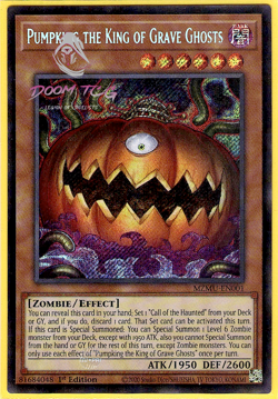 Yugioh! Pumpking the King of Grave Ghosts MZMU-EN001 (SCR) 1st Ed - Image 1