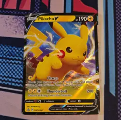 Pikachu V SWSH061 Full Art Holo Card Sword And Shield Pokemon Card - Image 1